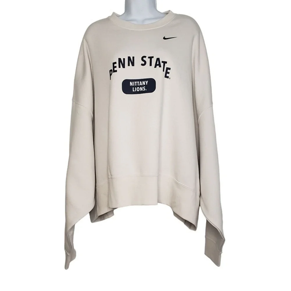 Nike Womens Penn State Nittany Lions Loose Fit Crop Sweatshirt Size‎ XXL NWT